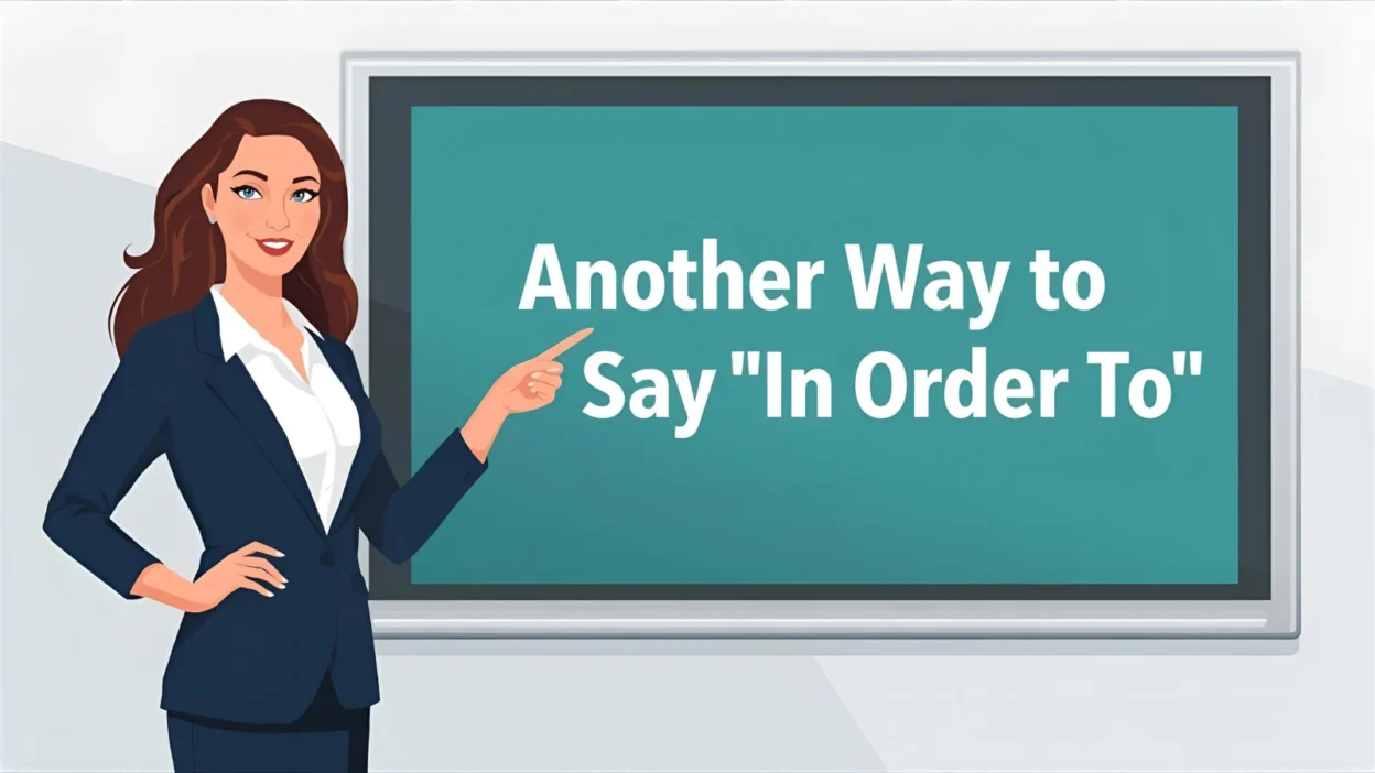 another way to say in order to