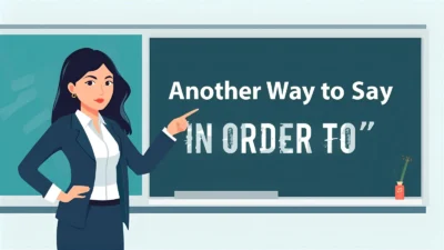 In Order To