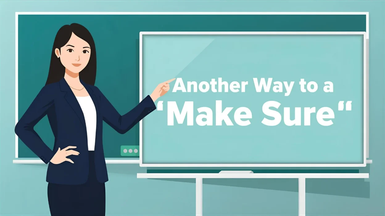Another Way to Say "Make Sure