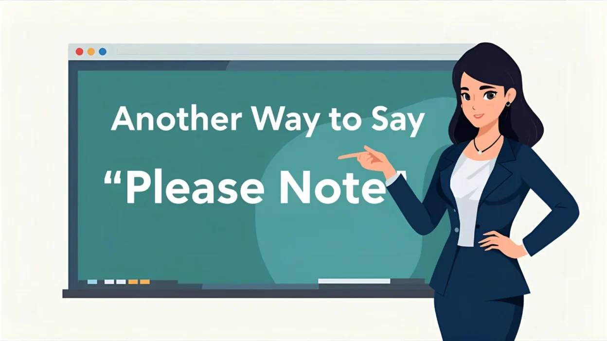 Another Way to Say "Please Note"