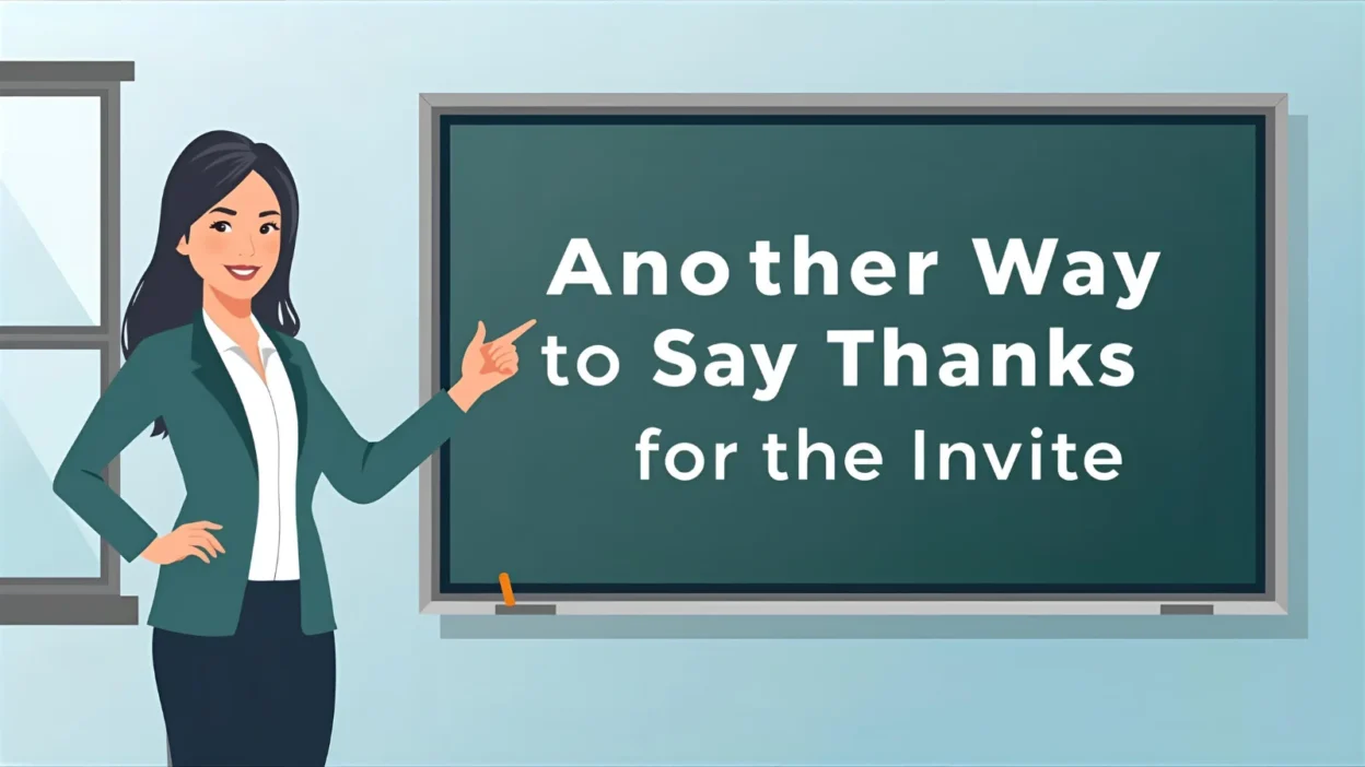 another way to say thanks for the invite