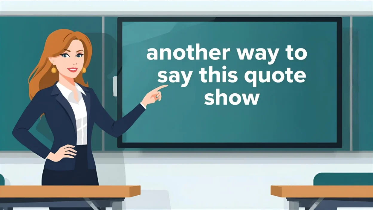 another way to say this quote shows