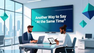 another way to say at the same time