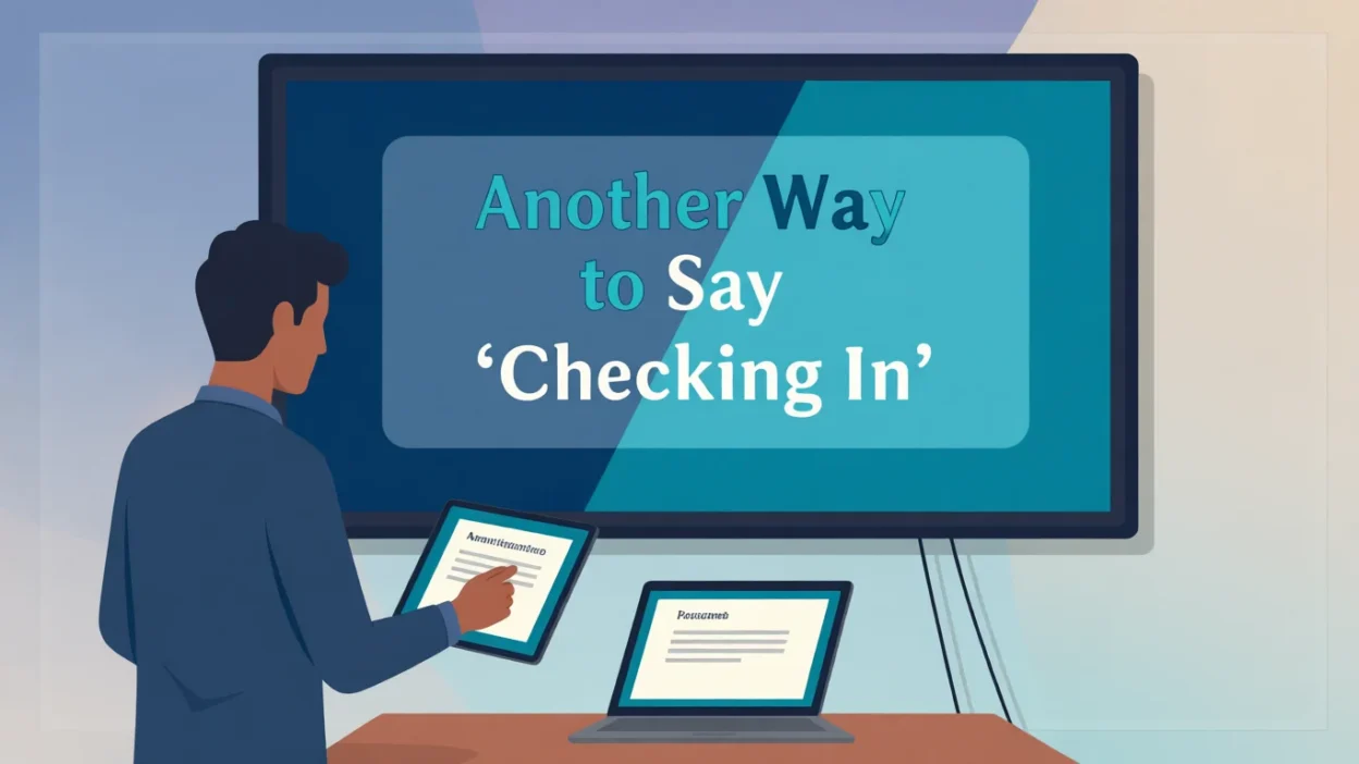 Another Way to Say Checking In