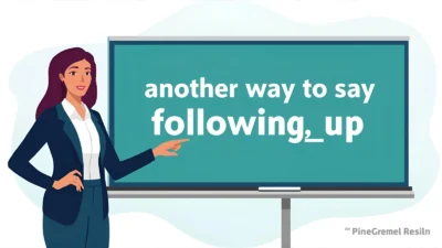 another way to say following up