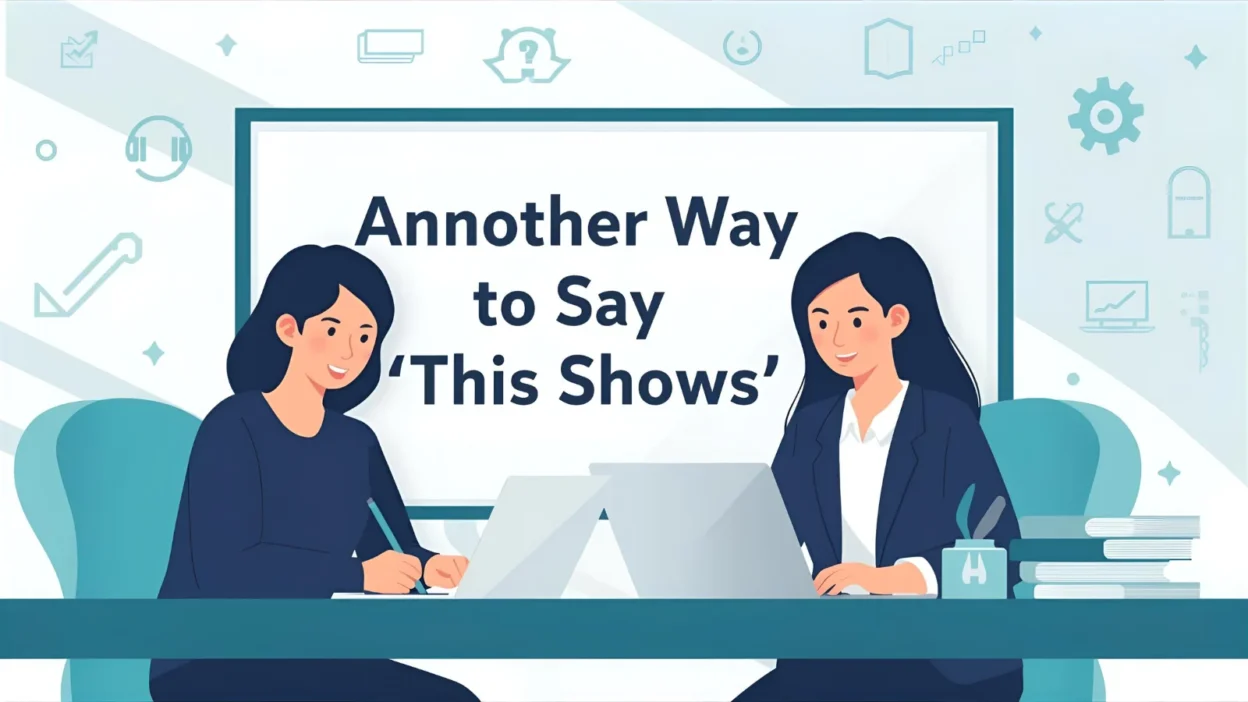 another way to say this shows in an essay