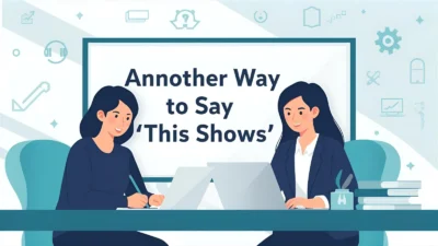 another way to say this shows in an essay