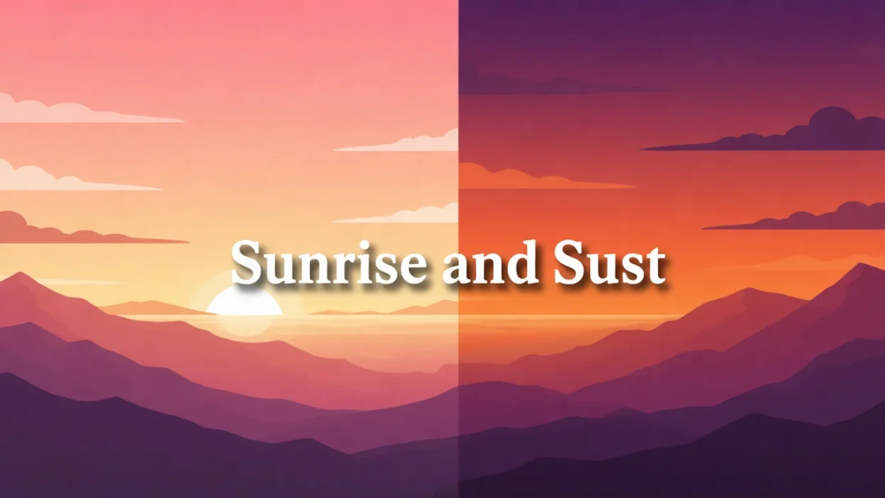 sunrise and sunset